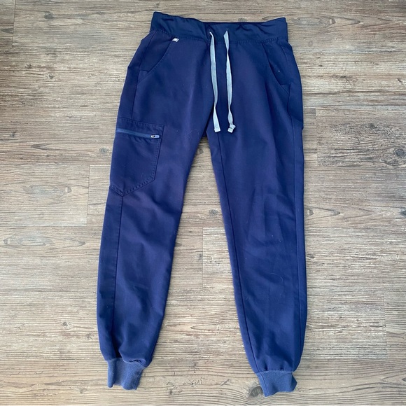 Figs Pants - FIGS ZAMORA NAVY BLUE JOGGER SCRUB PANTS WOMENS XS